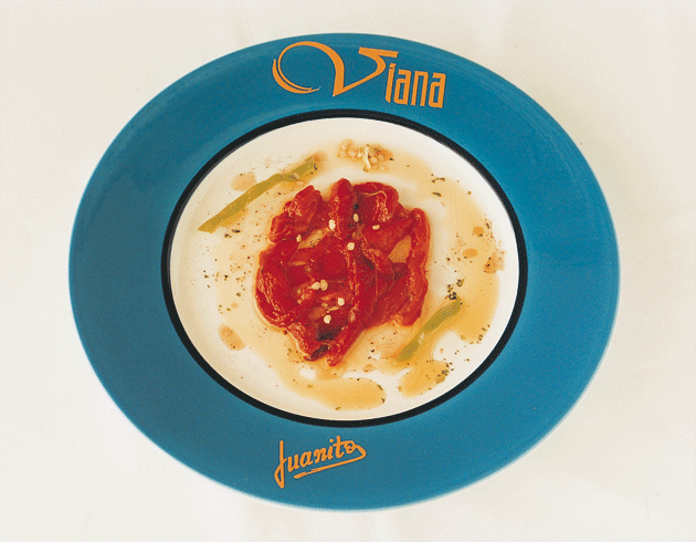 Pimientos asados con aceite de oliva virgen extra