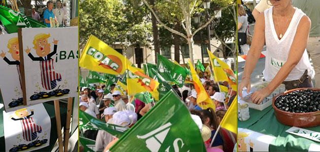 El sector de la aceituna negra hace visible su protesta por los aranceles de EEUU