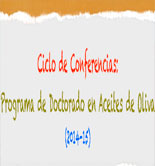 Próximas conferencias del Programa de Doctorado en Aceites de Oliva de la UJA