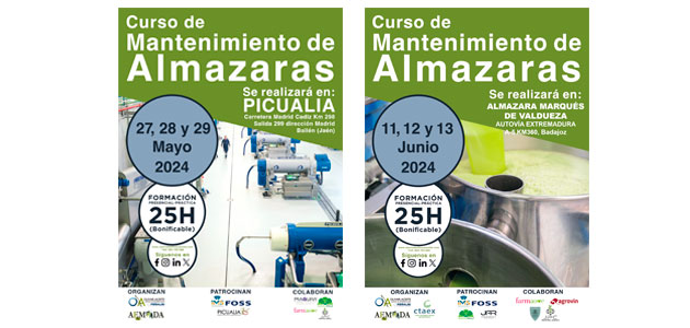 El Centro 'Olivar y Aceite', AEMODA y CTAEX lanzan un curso de mantenimiento de almazaras