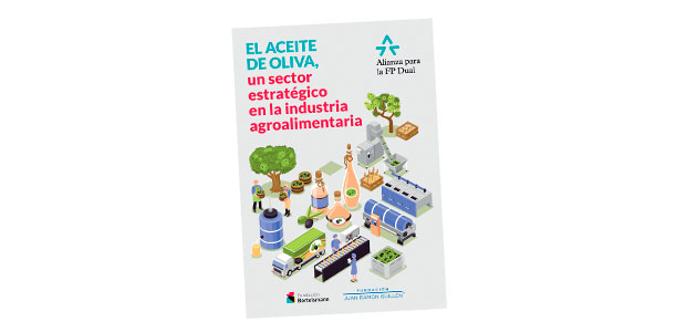 La Fundación Juan Ramón Guillén elabora un folleto sobre el sector oleícola y la FP Dual para 800 centros educativos españoles