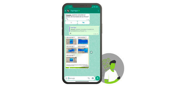 Un software envía a los agricultores alertas y recomendaciones personalizadas sobre sus fincas a través de WhatsApp