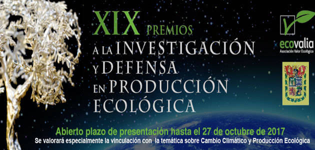 Abierto el plazo de presentación para los XIX Premios a la Investigación y Defensa de la Agricultura Ecológica