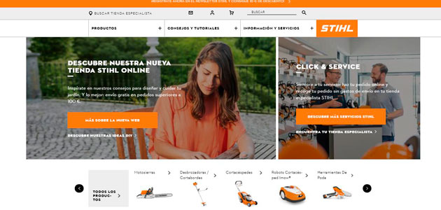 STIHL lanza su nueva tienda on line en España